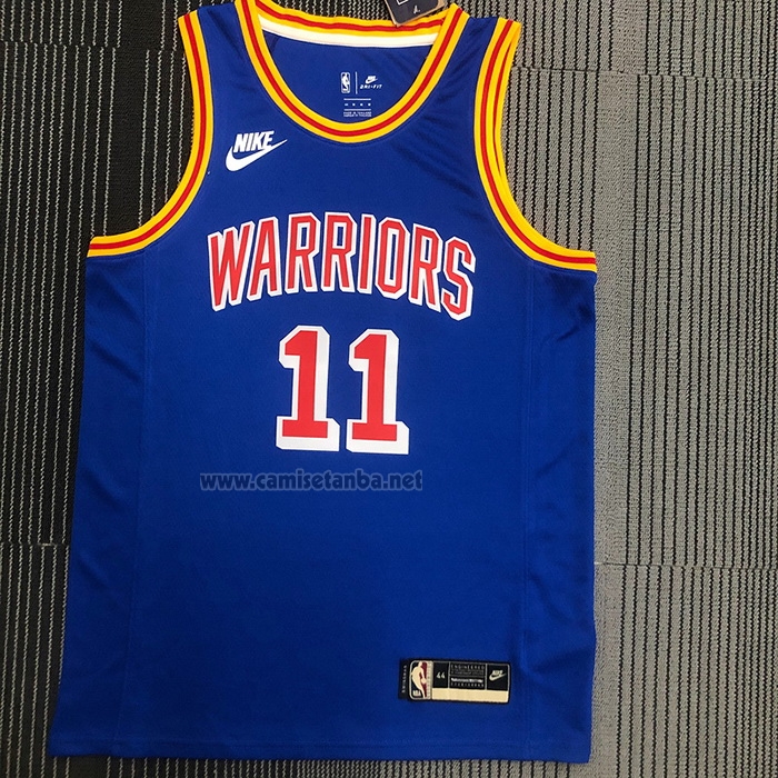 Camiseta Golden State Warriors Klay Thompson #11 75th Anniversary Azul